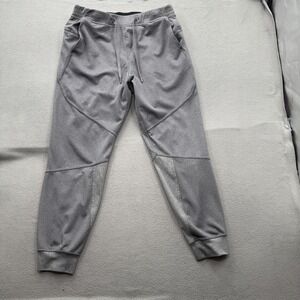 HYLETE Pants Mens Large Gray Joggers Knit Elastic‎ Waist Zip Pockets Athletic